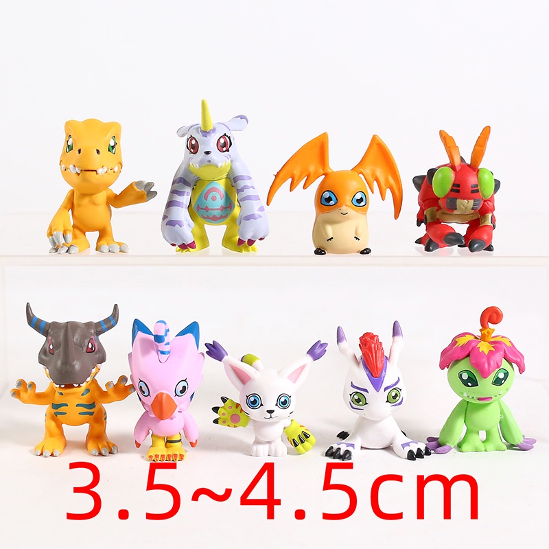 Boneco miniatura Action Figure Colecionável Digimon Adventure ESCOLHA O PERSONAGEM Agumon Gabumon Pyiomon Palmon Gomamon Tentomon Patamon Tailmon Greymon