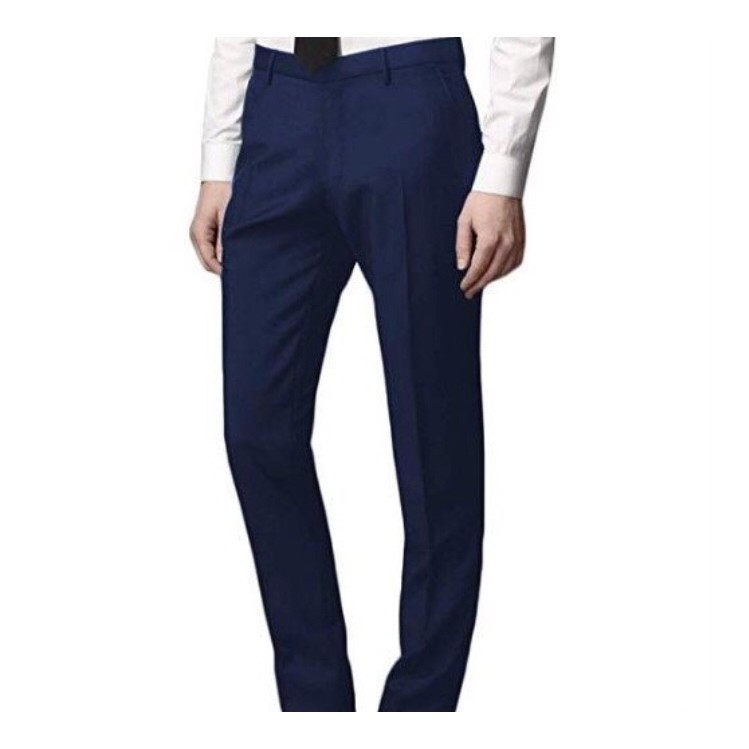 Calça social masculina slim fit 2024 azul marinho