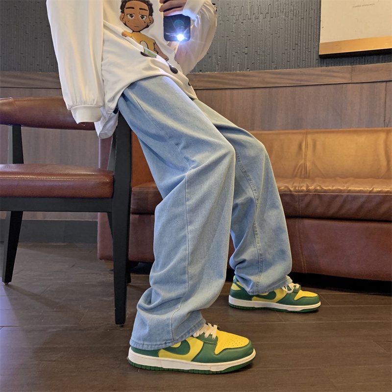 Calça jeans Masculina Folgada Retrô Com Sensação Da Outono/hip hop ...