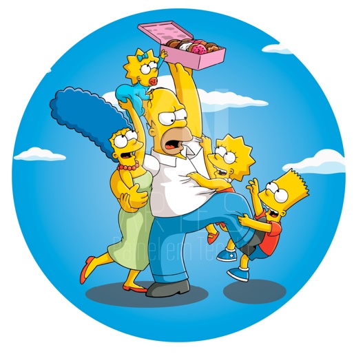 Painel De Festa Redondo Sublimado Em Tecido Tema Os Simpsons | Shopee ...