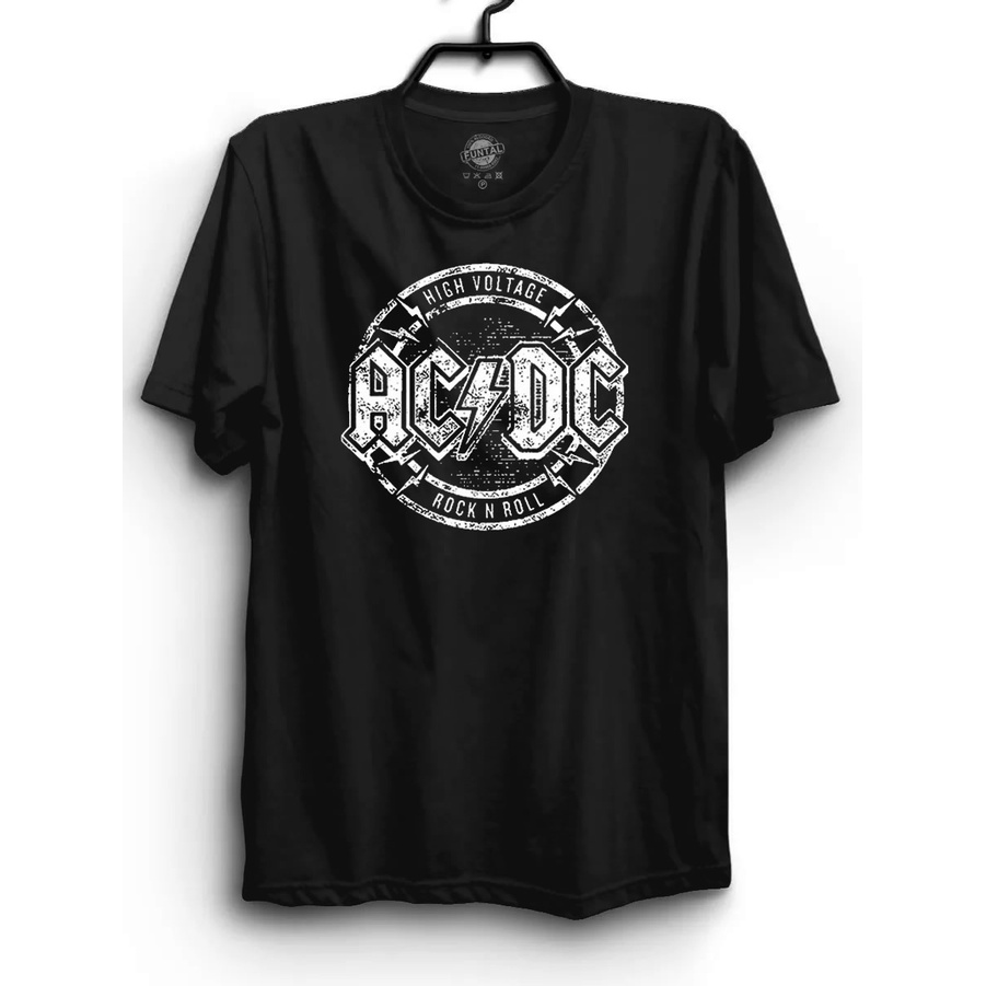 Camiseta banda Heavy Metal Rock acdc 100% algodão