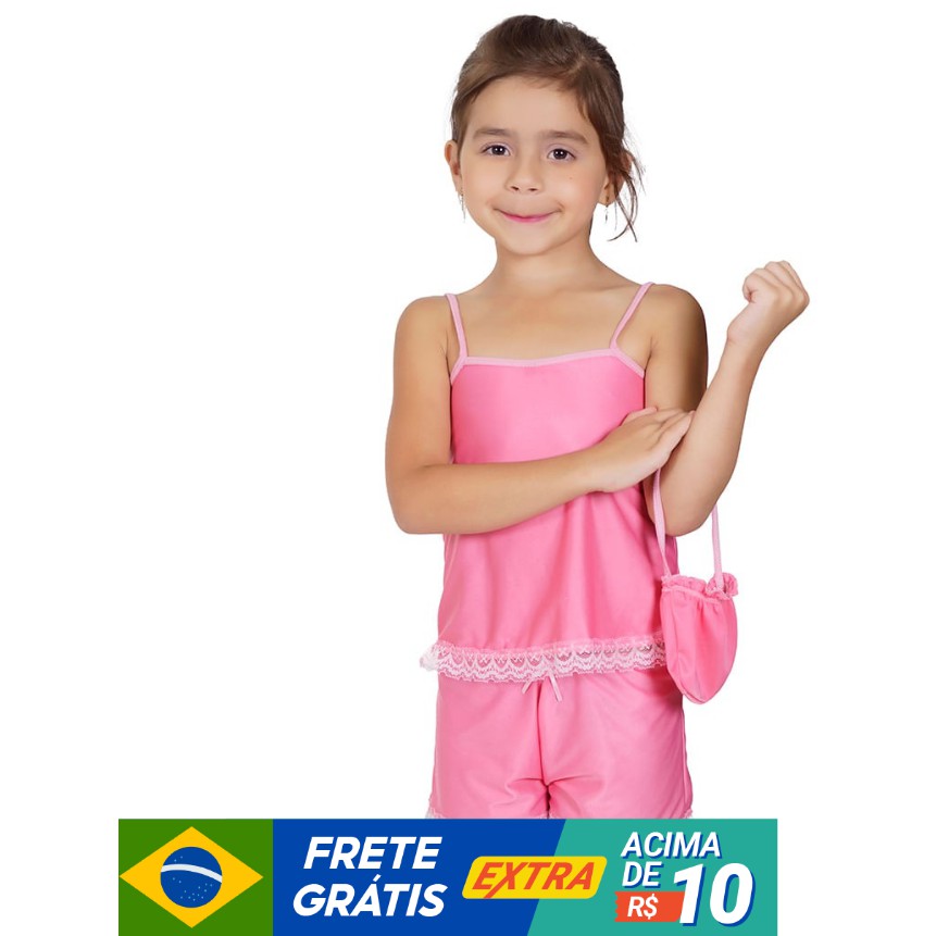 Baby Doll Infantil Camiseta e Short