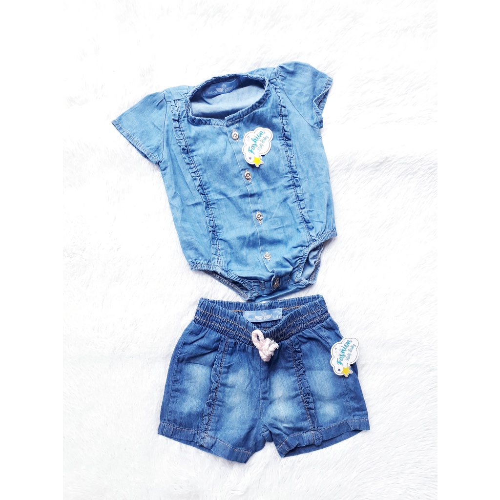 Roupa De Bebe Menina Conjunto Body E Short