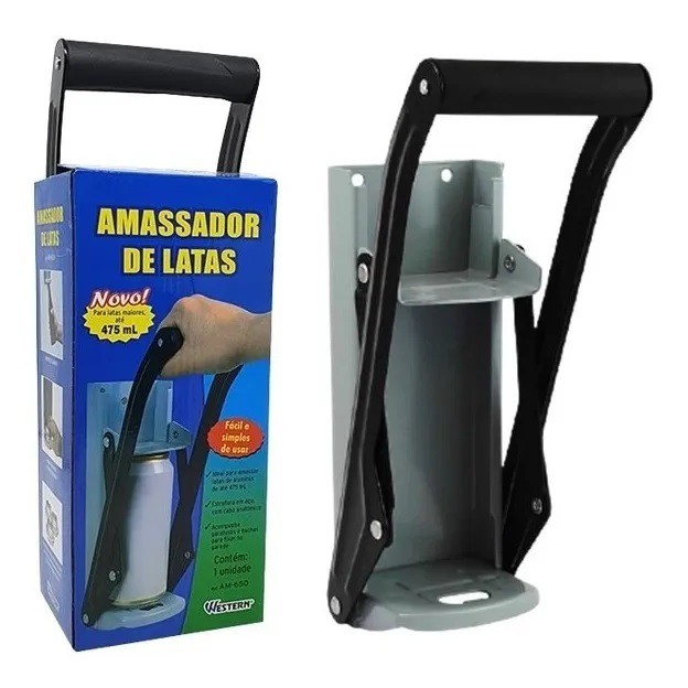 Amassador de Lata Latinha Latão 475ml Cerveja Refrigerante Aluminio ...