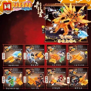 Kit Caixas Blocos de Montar lego Naruto Shippuden Bonecos Naruto Kakashi sassuke