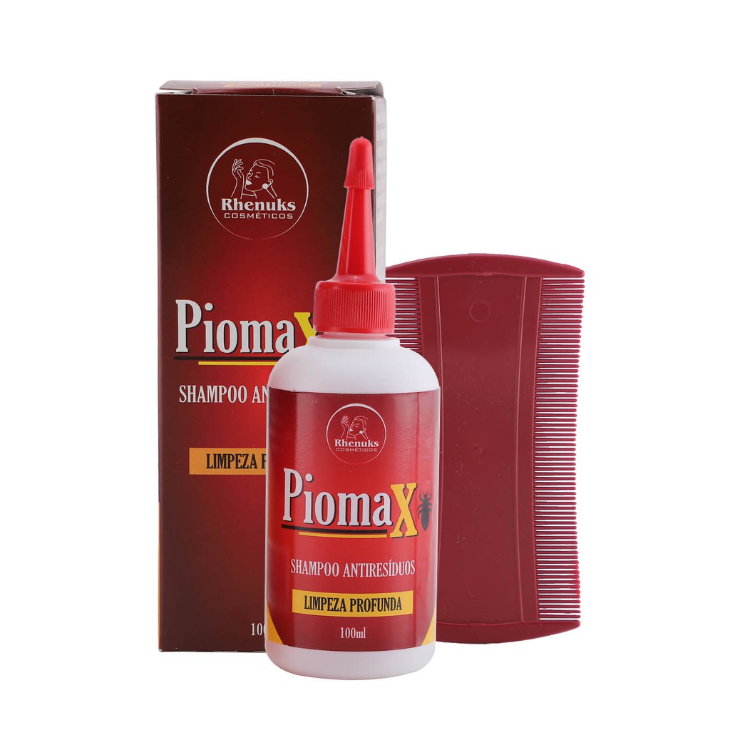 Shampoo Limpeza Profunda Mata Piolhos e Lêndeas Piomax Rhenuks 100ml ...