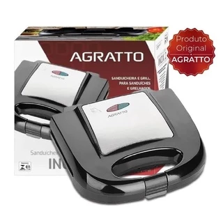 Sanduicheira Inox - Agratto - Grill - Fácil de Limpar. 220v e 127v