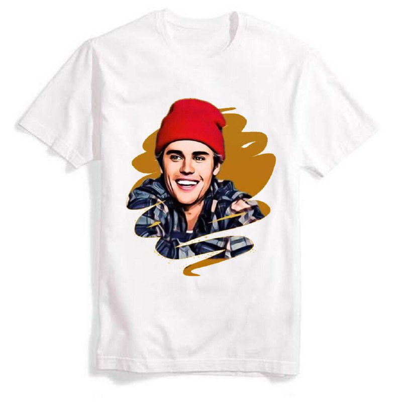Camiseta 100% Algodão Justin Bieber Drew música JB Emoji Believe