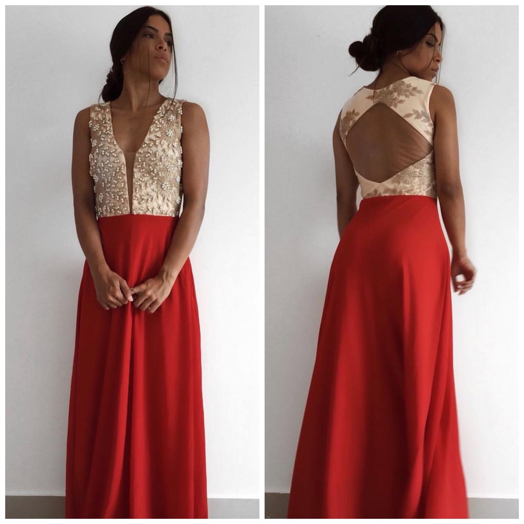 Casamento com madrinhas de hot sale vermelho