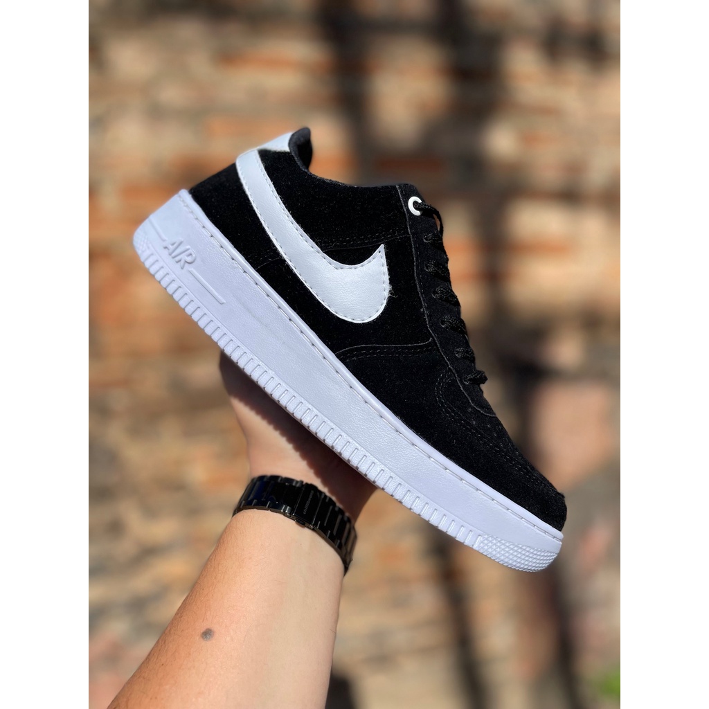 Tênis Nike Air Force Masculino Preto e Branco - Vai de Tênis