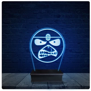 Luminária Led Acrilico Abajur - Eddie Iron Maiden 16