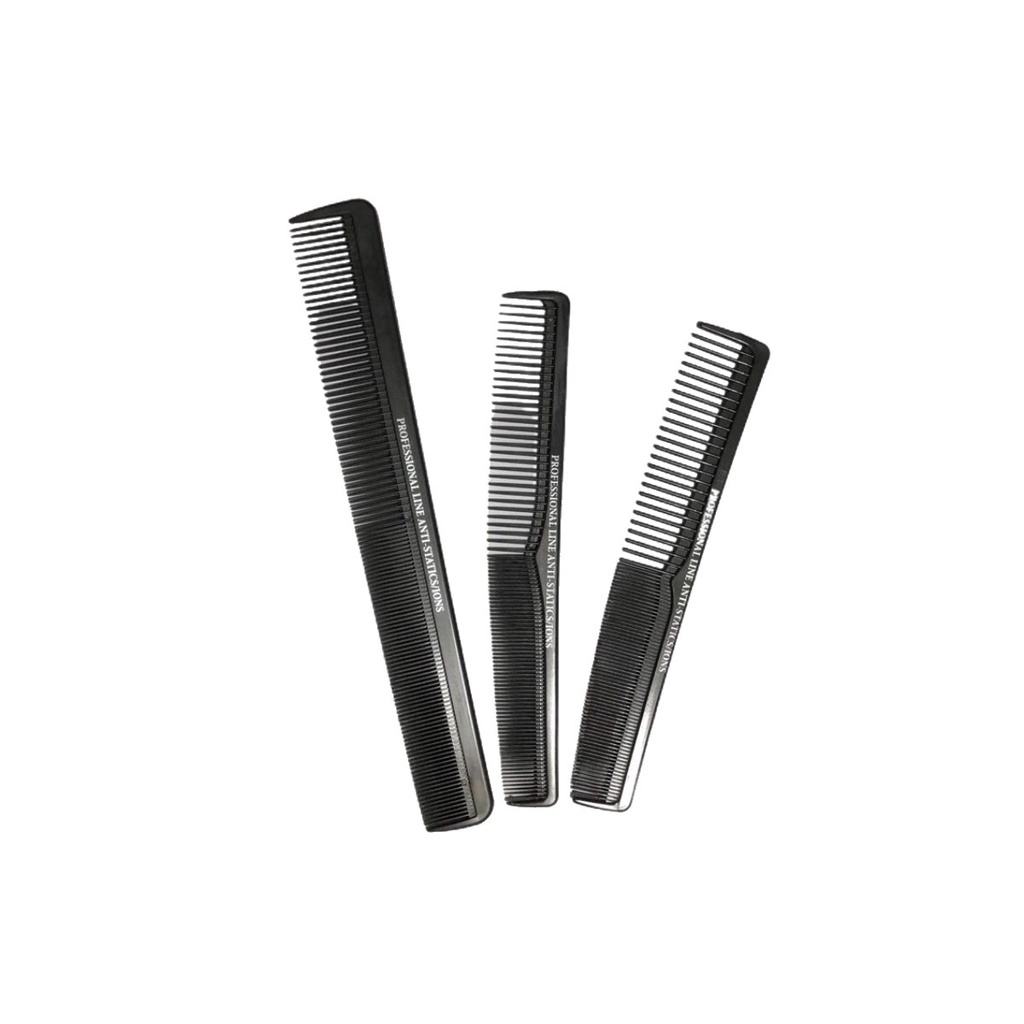 Kit Pentes Carbono De Corte Barbeiro Profissional barbearia pente divisor cabeleireiro cabelo promocao barato