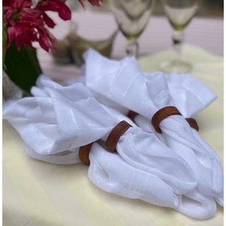 Kit 4 Guardanapos 42 cm x 42 cm Linho Misto com bainha para Mesaposta