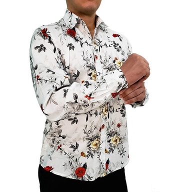 Camisa best sale branca floral