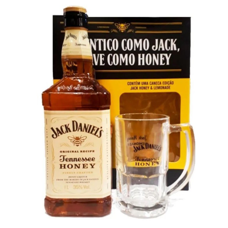 Kit Jack Daniel's Honey 1l Com Caneca Original Shopee Brasil