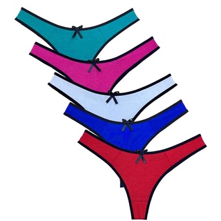 Kit 10 Calcinhas Tanga Fio Dental Lingerie Feminina Cores Sortidas Revenda F03