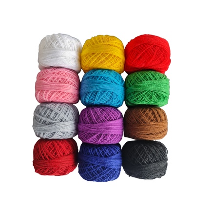 Kit C/ 12 Rolos Linhas De Crochê Estojo Varias Cores | Shopee Brasil