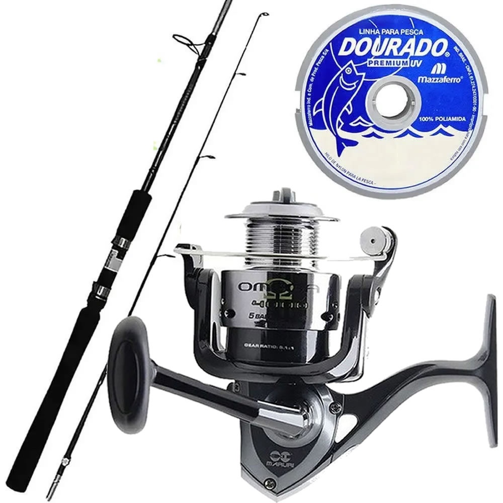 Kit Pesca de Rio Molinete Drag7kg e Vara Piau Lambari Traira