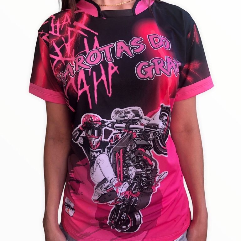 Camisa Babylook Feminina De Quebrada Moto Garotas Do Grau Com
