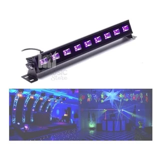 Luz Negra Ribalta Led Ultravioleta 27w Uv 9 Leds Barra 50cm