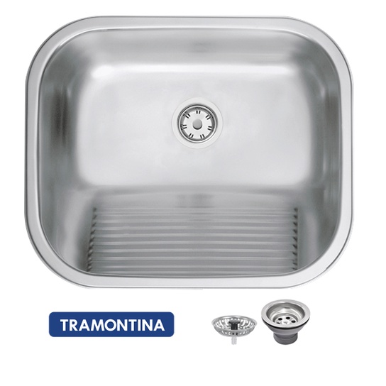Tanque em Inox Hera 35 Litros Acetinado Tramontina 50x40cm Válvula 3 1/ ...