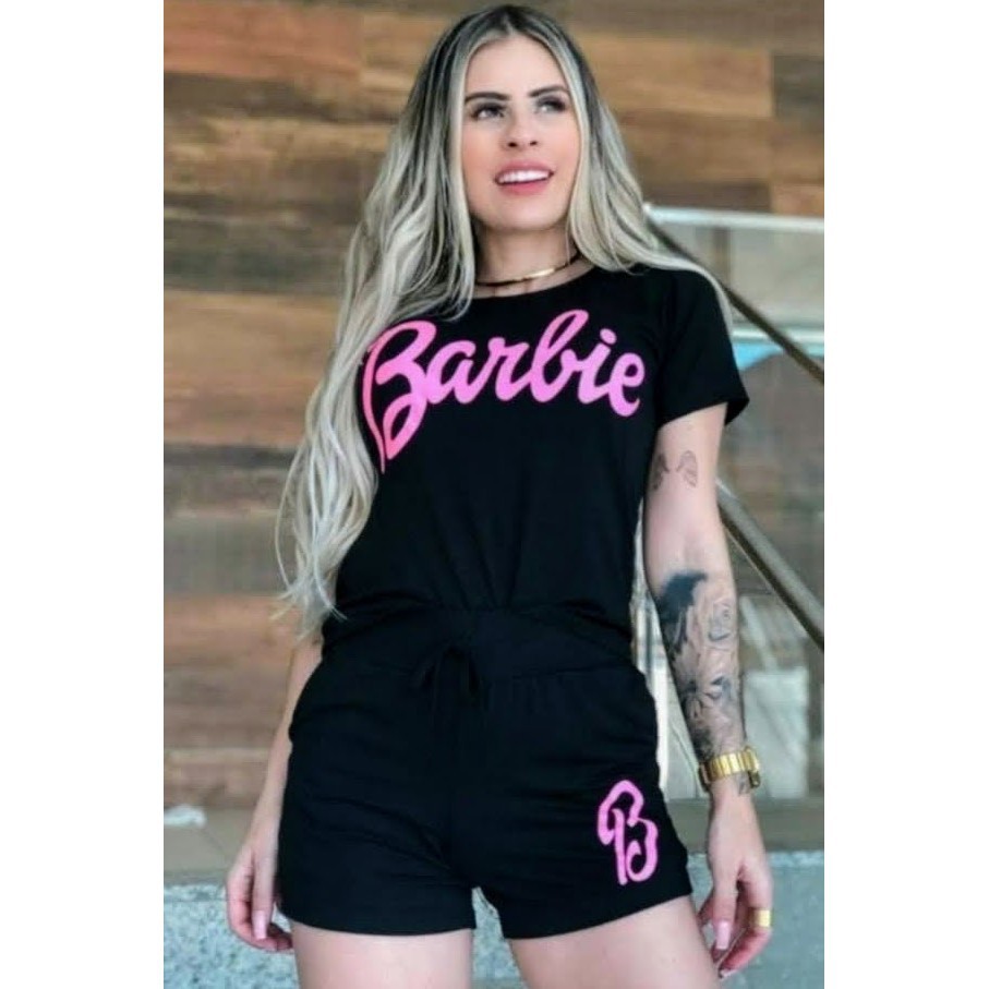 Conjunto Feminino Barbie Adulto, Shorts Feminino Estilo-Rai Nunca Usado  49442909