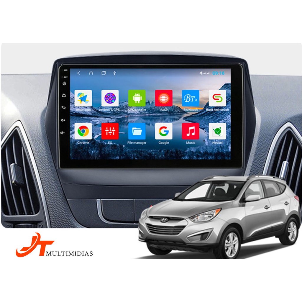 Central Multimidia Hyundai Ix35 9 Pol 12-15 Android 11 GPS Bluet Wifi ...