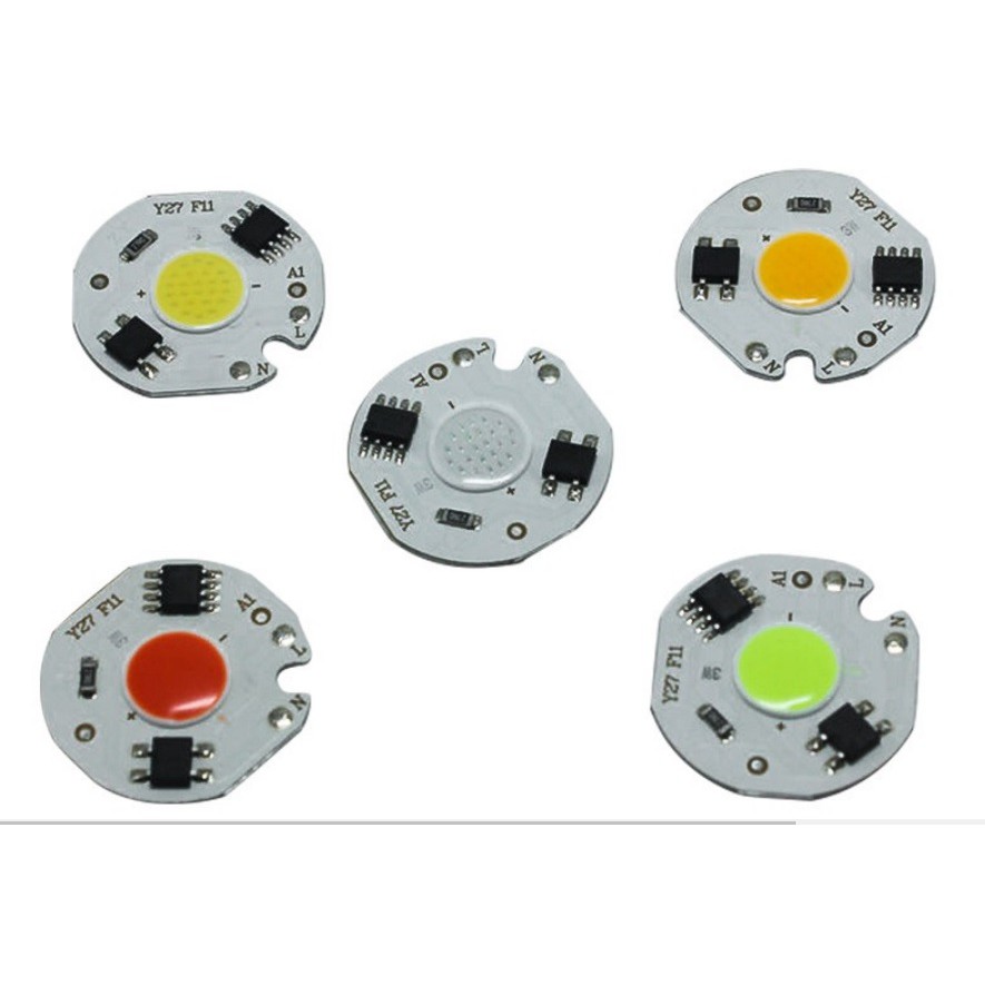 AC220V Sem Driver 3W 5W 7W 10W 12W Chip LED COB Integrado IC Inteligente DIY Para Refletor De Teto Com Lâmpada Embutida Branco Frio/Quente/Vermelho/Verde/Azul AC 200V-240V