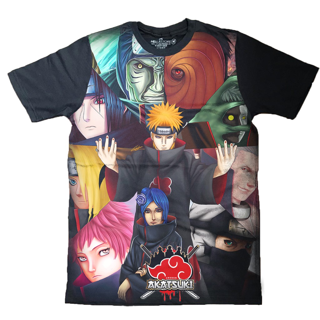 Camiseta Naruto Shippuden Camisa Akatsuki Renegados Masculina Blusa An -  Criativa Ninja - Camisetas e Moletons Personalizados