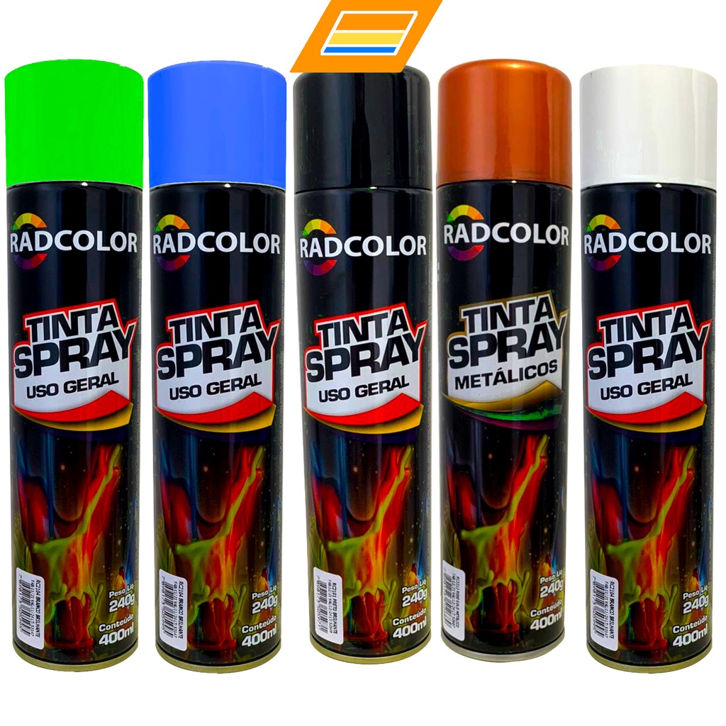 Tinta em Spray Uso Geral 400ML Radcolor - Diversas Cores | Shopee Brasil