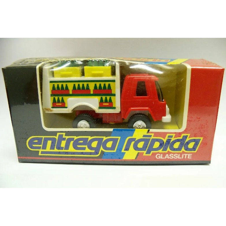 Caminhão Antigo Glasslite Trovão Azul Carrinho Brinquedo Coleção