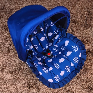 Kit Capa de Bebe Conforto + Protetor de Cinto + Capota Solar 100% Algodão Várias Estampas Tamanho Universal