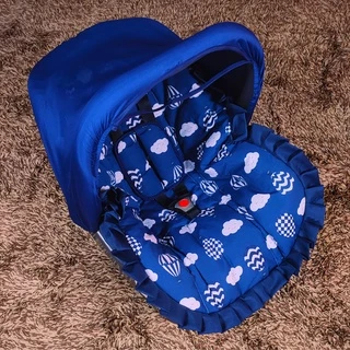 Kit Capa de Bebe Conforto + Protetor de Cinto + Capota Solar 100% Algodão Várias Estampas Tamanho Universal