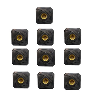 KIT 10 Plafonier Plafon Quadrado Preto E27 Dj Light