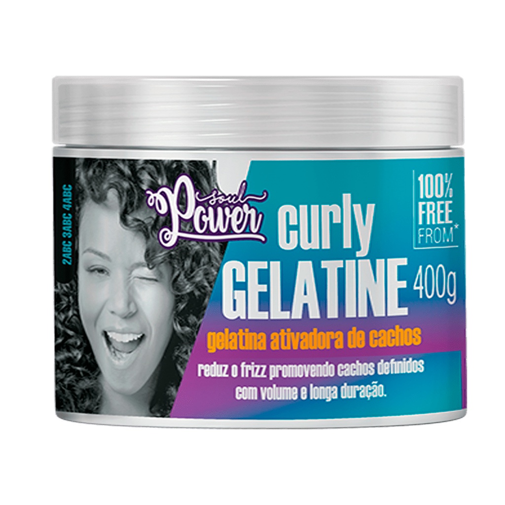 Gelatina Ativadora de Cachos Curly Gelatine 400g Soul Power Shopee