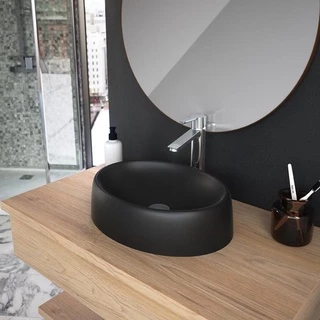 Cuba / Pia de Apoio Para Banheiro Lavabo Suite Toleato - Luzza Preto Fosco