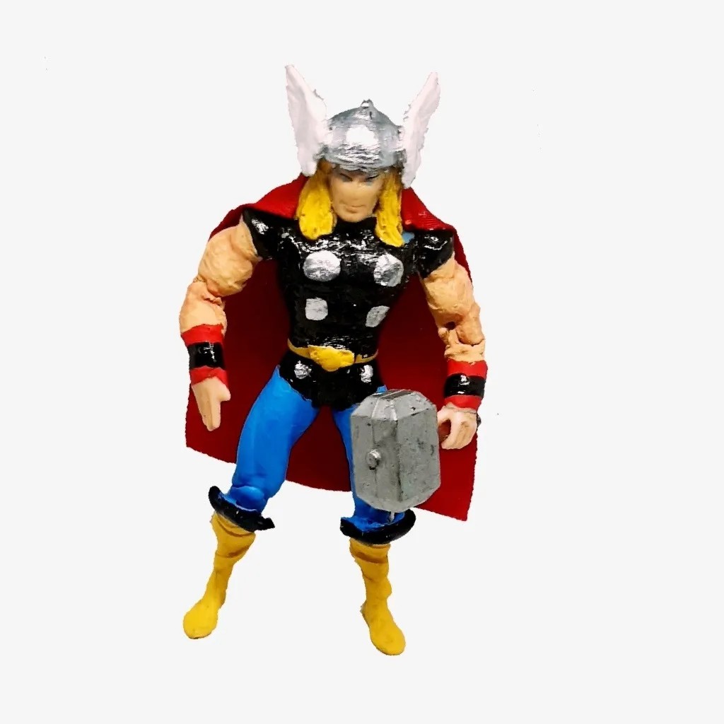 Boneco Antigo do Thor medindo 14 cm de altura