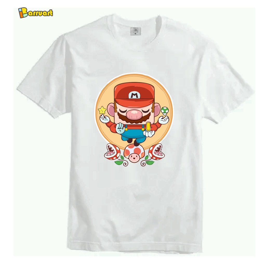 Camiseta Super Mario Bros Geração Anos 90 Poliéster | Shopee Brasil