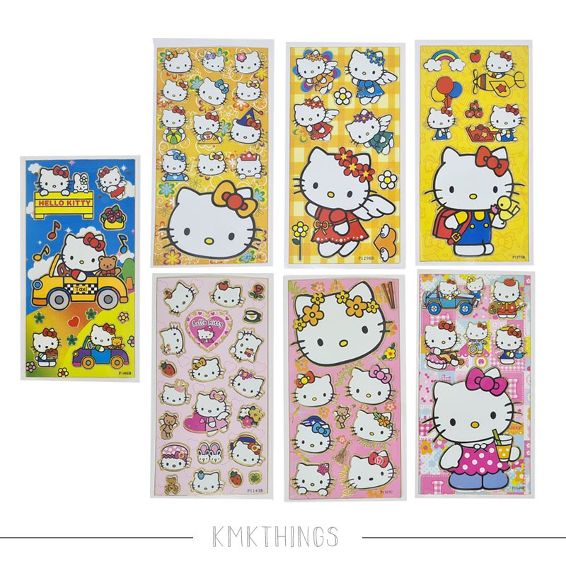 Cartela de Adesivos Personagens Hello Kitty