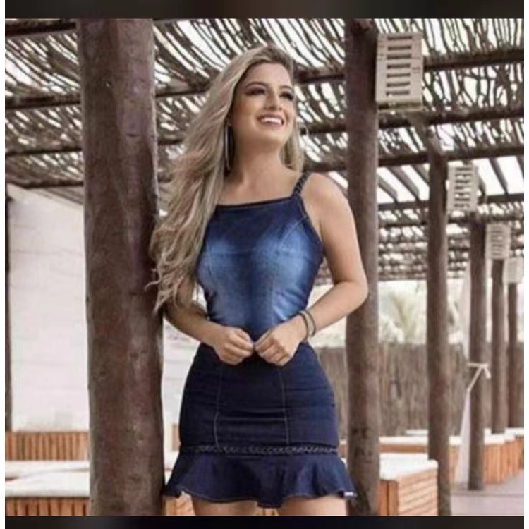 Vestidos 2024 curtos jeans