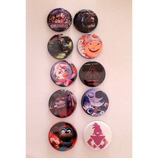 Bottom FIVE NIGHTS FREDDY'S Bottons 3,5 cm botom (broche alfinete) botton  de games. jogos, gamer