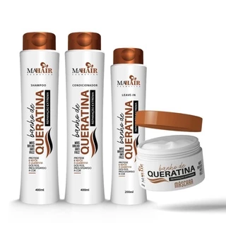 Kit Tratamento Capilar Banho de Queratina Mahair – 4 itens