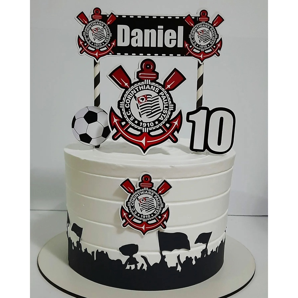 Topo/ Topper de bolo Corinthians | Shopee Brasil