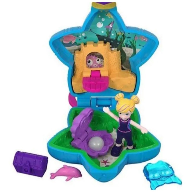 Polly Pocket Conjunto de Brinquedo Estojo Adventure World Restaurante de  Kitty