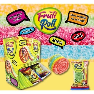Bala de Goma em Fita Fruti Roll 18g - Kids Zone