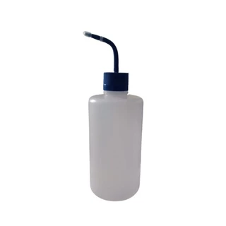 Pisseta Plástica Garrafa Almotolia Frasco sem Graduação 125ml a 1000ml unidade Bico Curvo Verde/Azul