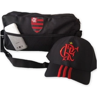 KIT BACANA BOLSA PORTA CHUTEIRA ESPORTIVA FUTEBOL ACADEMIA+ BONÉS TIMES 2PÇS JÓIA