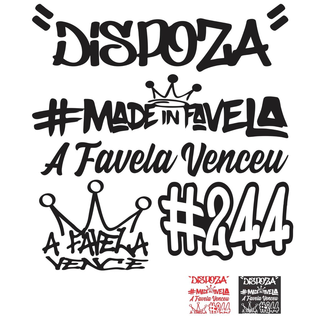 Adesivo Made In Favela A Favela Venceu Kit Com 5 Adesivos | Shopee Brasil