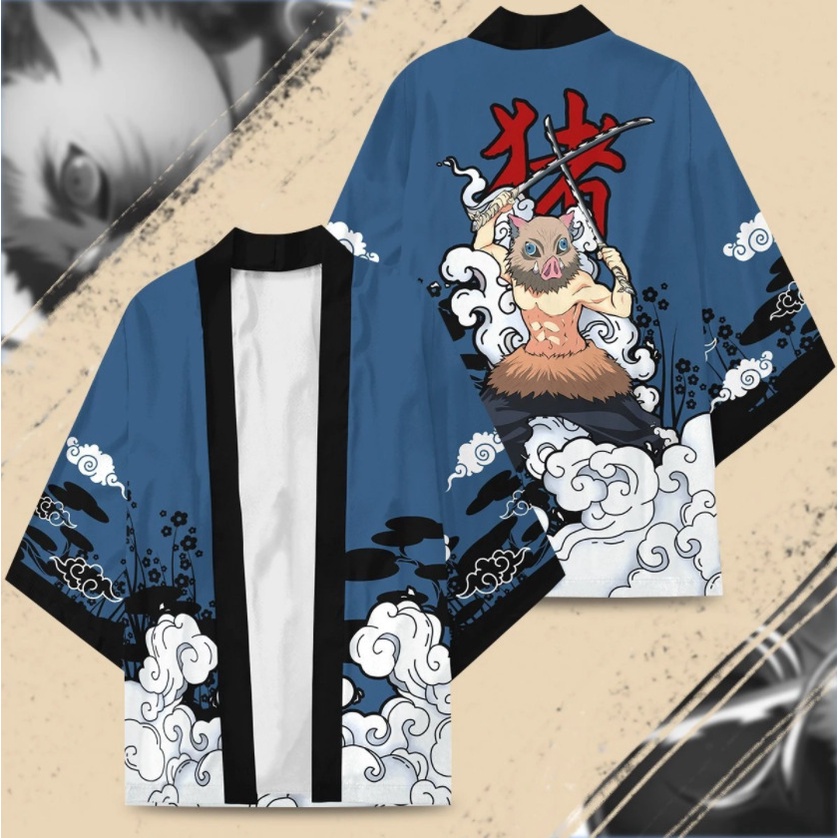 Novo Estilo Anime Demon Slayer Caráter Costume COS Curto Kimono Manto Haori  Jaqueta Pijamas Cardigan