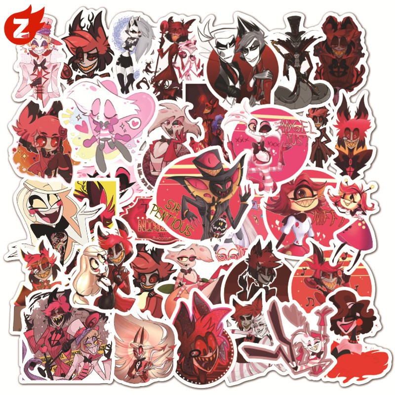 Adesivos De Grafite Hazbin Hotel Para Crianças Toy/Laptop/Skateboard/Luggage